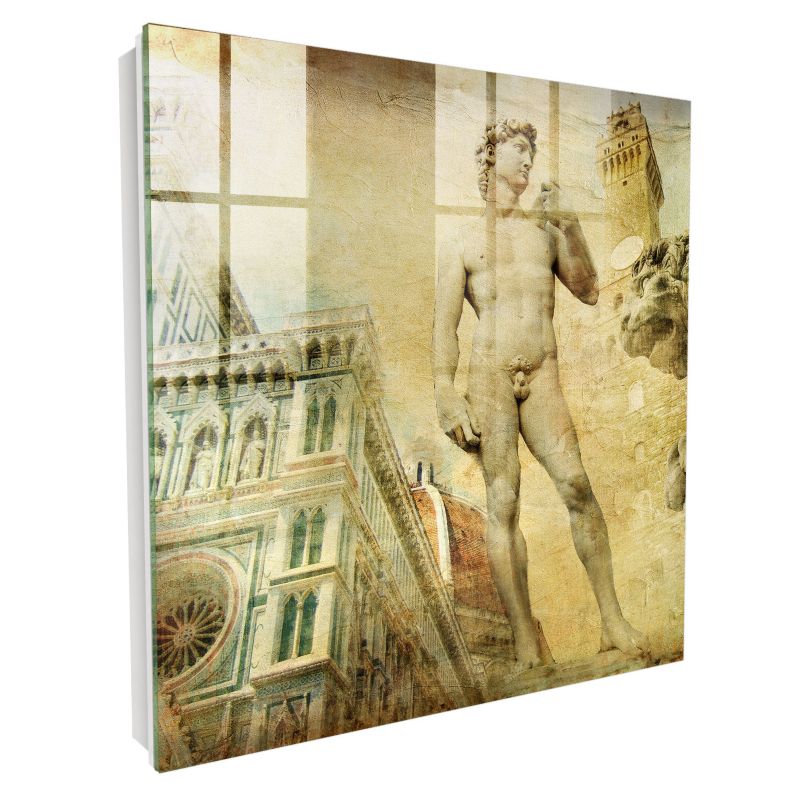 Metalowa Skrzynka Na Klucze Tulup 30x30 cm Florencja renesans - Biała - Otwierana na lewo 1 szt.