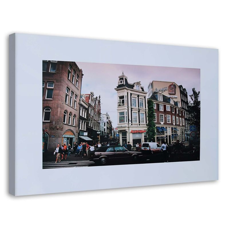 Obraz na płótnie Feeby Stare kamienice i miejski gwar 45x30cm 1szt
