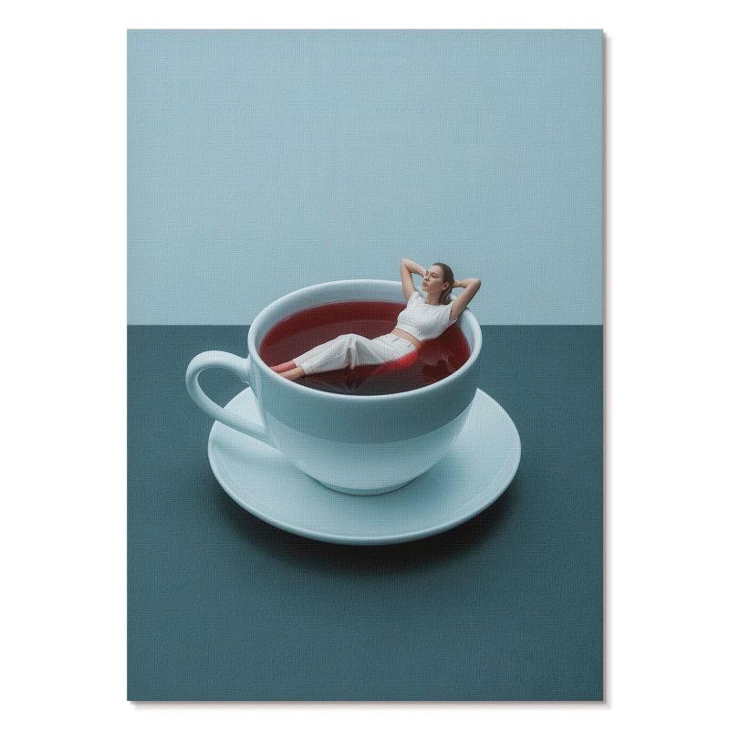 Nowoczesny Plakat na Płótnie Tulup 59,4,x84 cm (A1) Kąpiel w kawie Do sypialni, salonu, biura 1 szt.