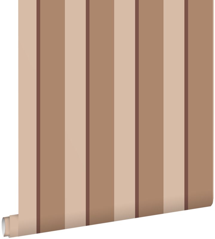 Tapeta ESTAhome paski brązowym 50 x 900 cm - 1 rol.