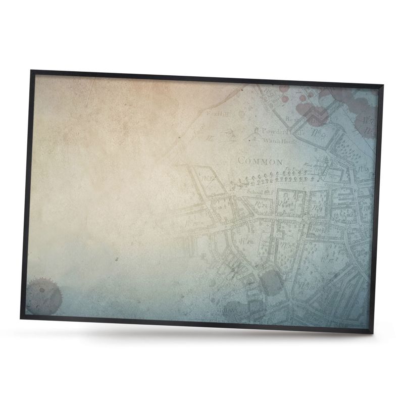 Tablica magnetyczna ozdobna ArtPrintCave 100x70 Stara mapa w czarnej ramie 1szt