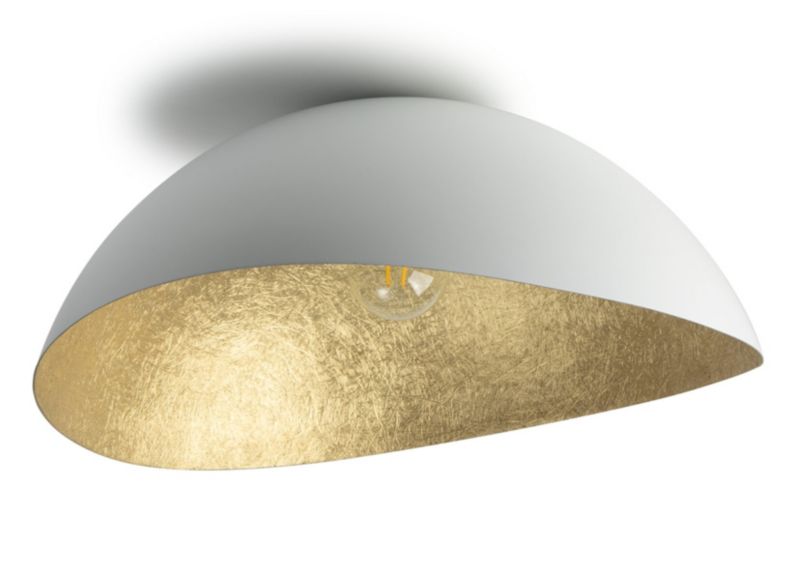 Lampa sufitowa wisząca Sigma Lighting Solaris 3493 biało-złota dekoracyjna 1xE27 x 1 szt.