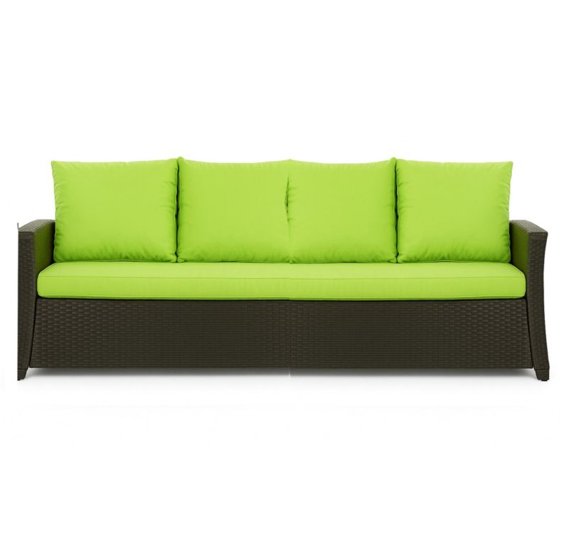Poduszka ogrodowa na sofę rattanową 3-os, Setgarden, 170x50x50cm Limonka Poduszki na meble ogrodowe-Technorattan, Mix, 1szt