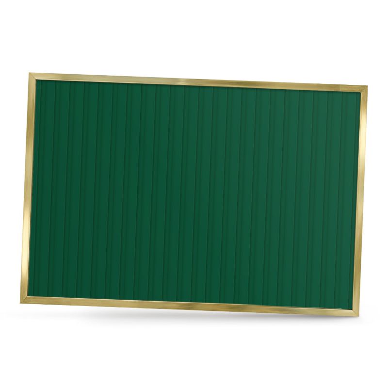 Tablica magnetyczna ozdobna ArtPrintCave 60x40 Zielone pasy w złotej ramie 1szt