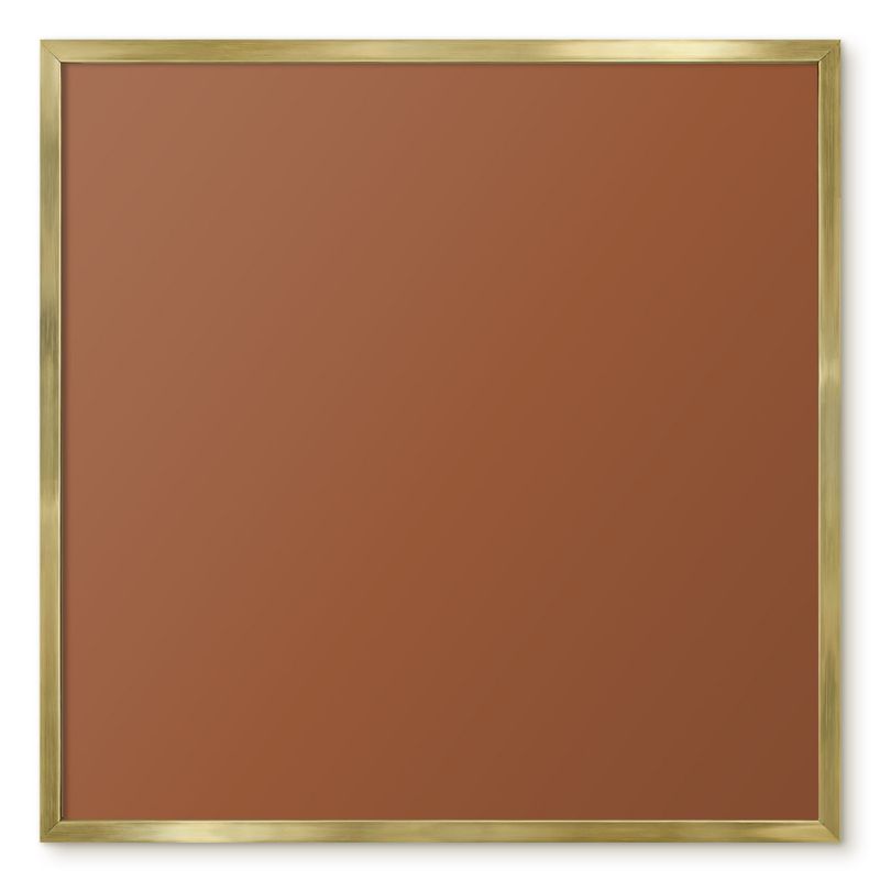 Tablica Magnetyczna Dekoracyjna Ścienna Tulup 50x50 cm Ciemny pomarańczowy - Złota rama Do salonu, sypialni 1 szt.
