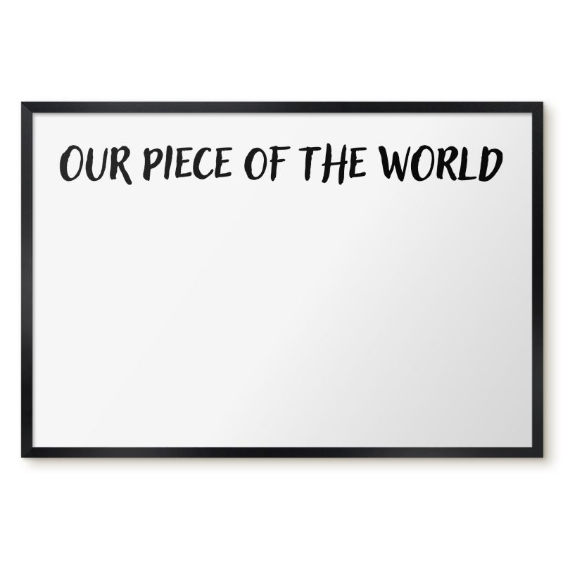 Tablica Na Magnesy Z Wakacji Tulup 60x40 cm Our piece of the world - Czarna rama Do salonu, sypialni 1 szt.