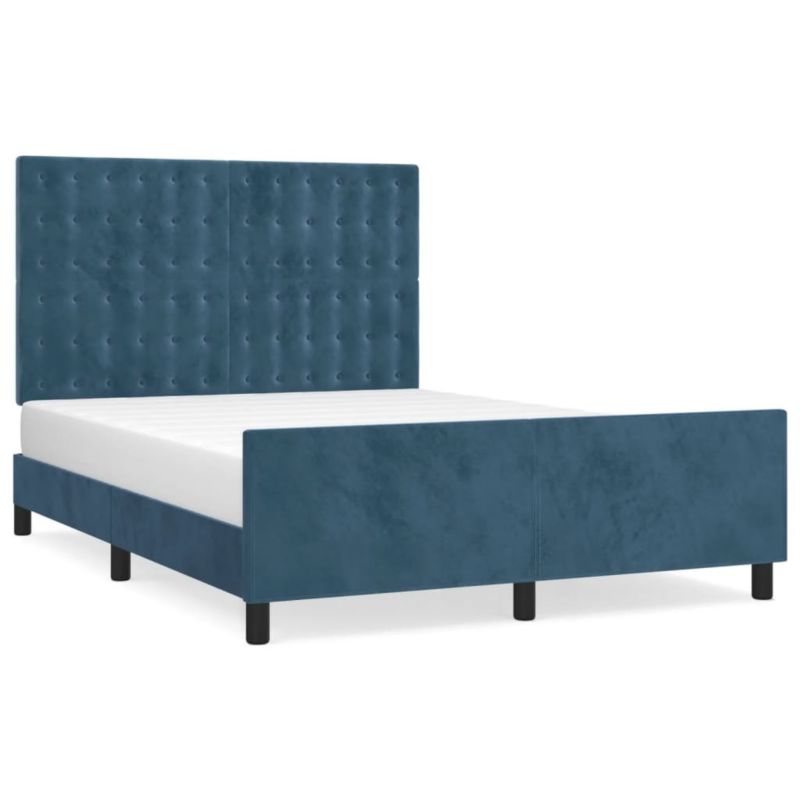 Łóżko tapicerowane WaszeMeble 140x190 cm ciemnoniebieska WM-3125999 1 szt.