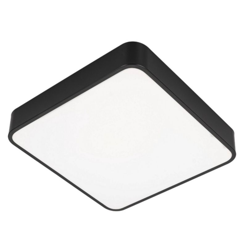 Plafon LED Ledhoff czarny kwadratowy natynkowy 30 W 30 cm do pokoju 1 sztuka