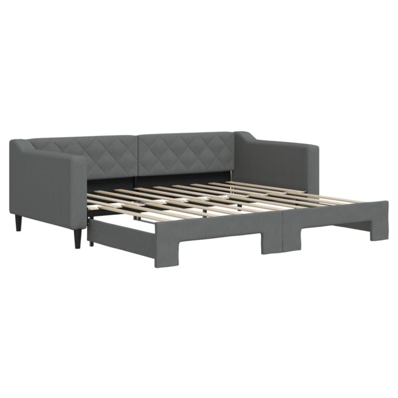 Sofa rozkładana WaszeMeble 90x190 cm Ciemnoszary tkanina WM-3197437 1 szt.