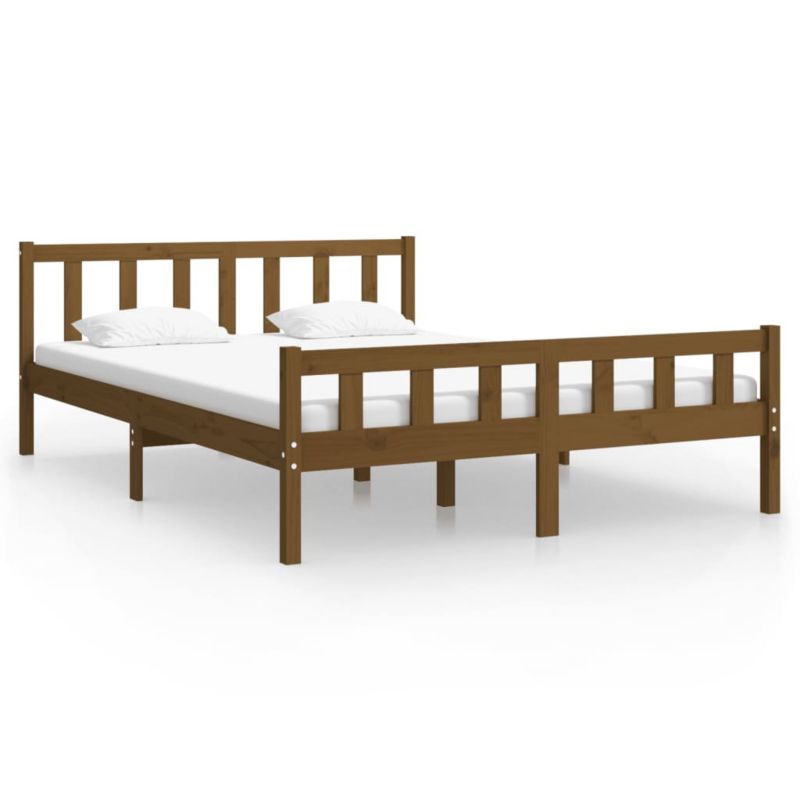 Łóżko drewniane WaszeMeble 150x200 cm brąz WM-810687 1 szt.