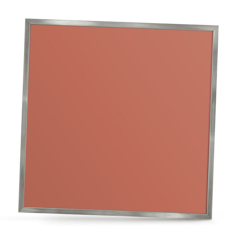 Tablica magnetyczna do salonu ArtPrintCave 50x50 Kolor ceglany w srebrnej ramie 1szt