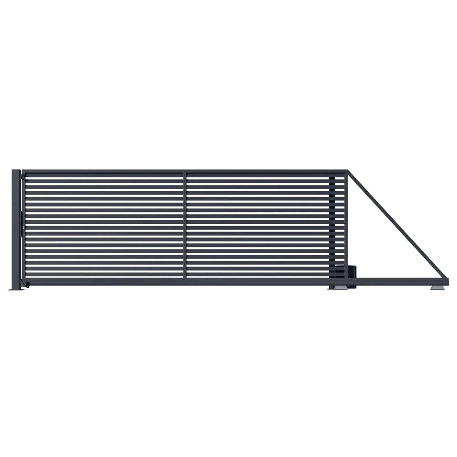 Polargos Brama Bryza przesuwna z napędem prawa antracyt 400 x 149,5 cm
