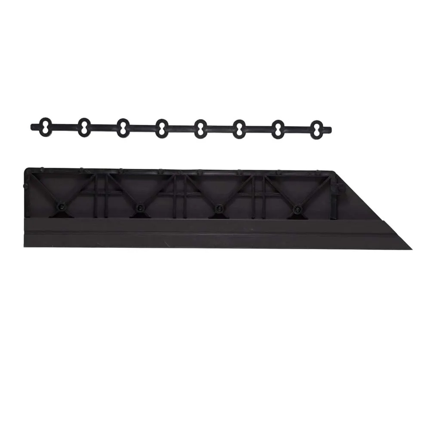 Listwa narożna lewa grafit + łącznik - 2,2 x 8 x 38 cm