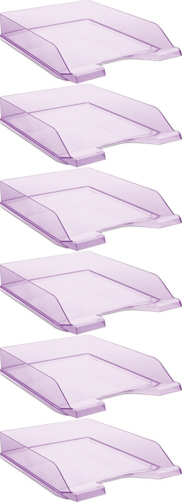 6x Półka na dokumenty Donau, A4, plastikowa, fioletowy