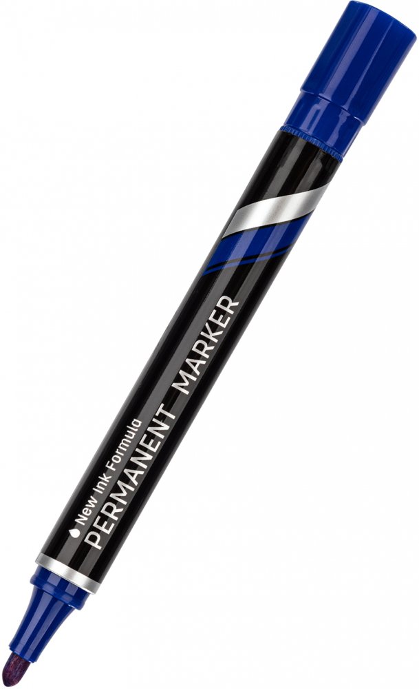 Marker permanentny Deli Think U100, okrągła, 1.5mm, niebieski