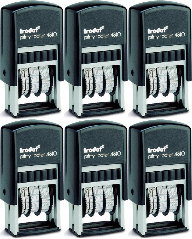 6x Datownik Trodat 4810, wersja ISO, czarny