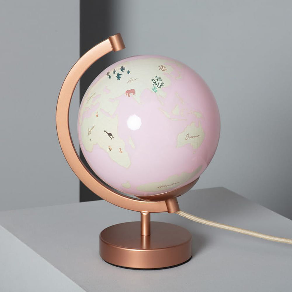 Abruzzo Globi lampka nocna dziecięca 1x40 W różowa ABR-GLO-R