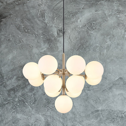 Globo Lighting Grappy lampa wisząca 13x13 W nikiel-biała 56143-13N