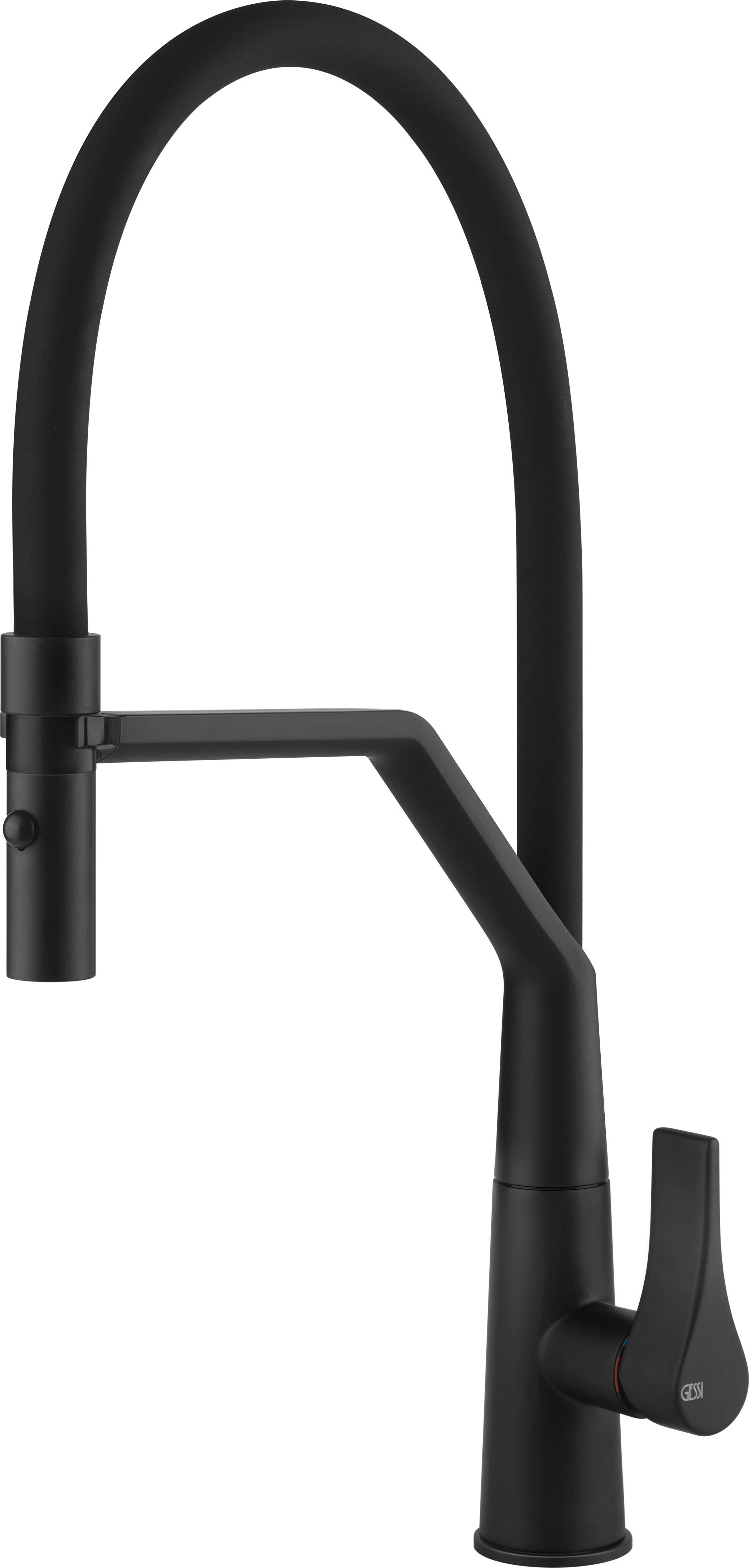 Gessi Proton bateria kuchenna stojąca czarna 17191.299