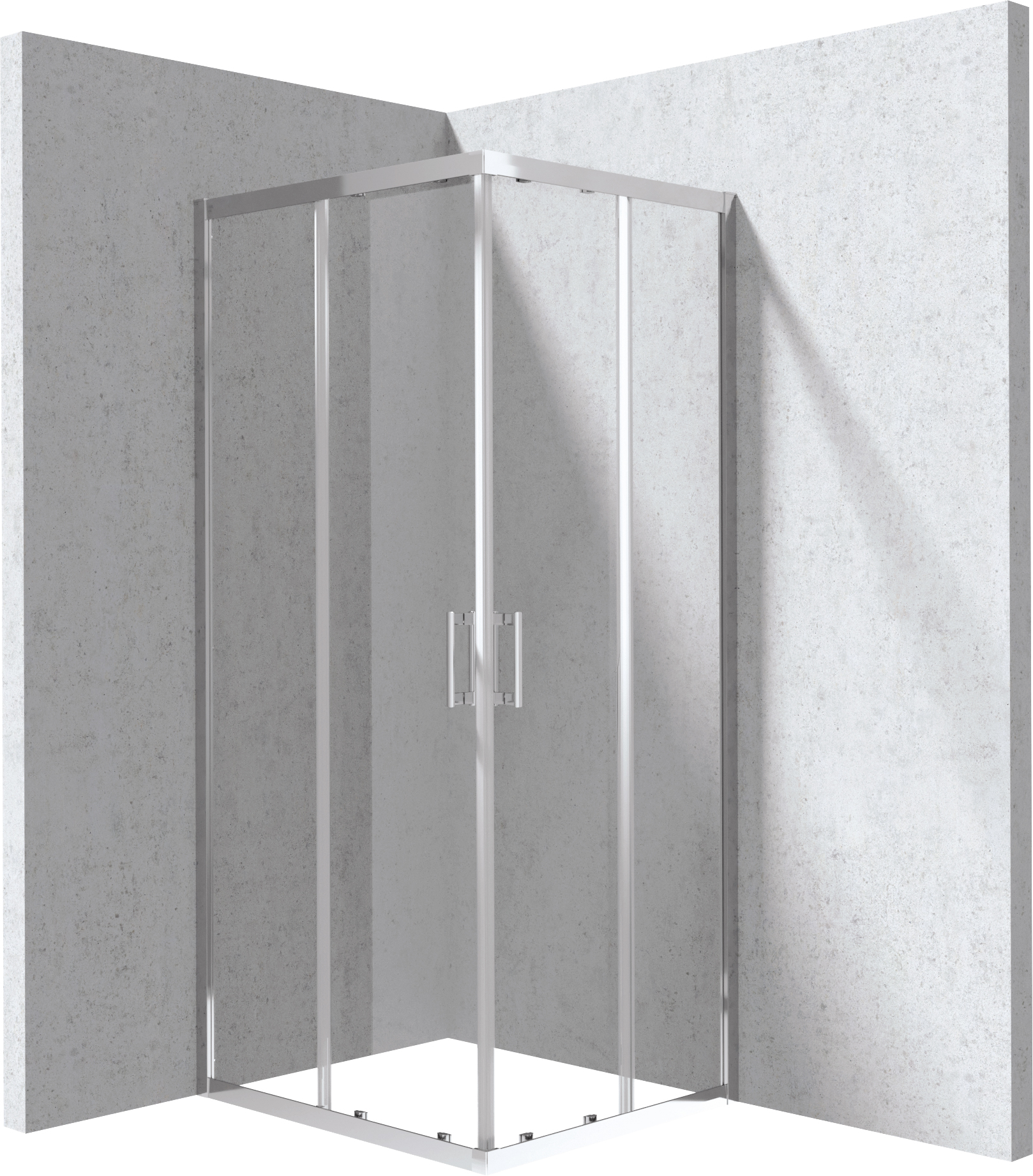 Deante Funkia Evo kabina prysznicowa 90x80 cm prostokątna chrom połysk/szkło przezroczyste KYC_0089P