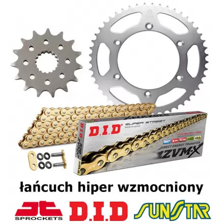 APRILIA RS 125 1993-2003 ZESTAW NAPĘDOWY DID HIPER WZMOCNIONY ZŁOTY