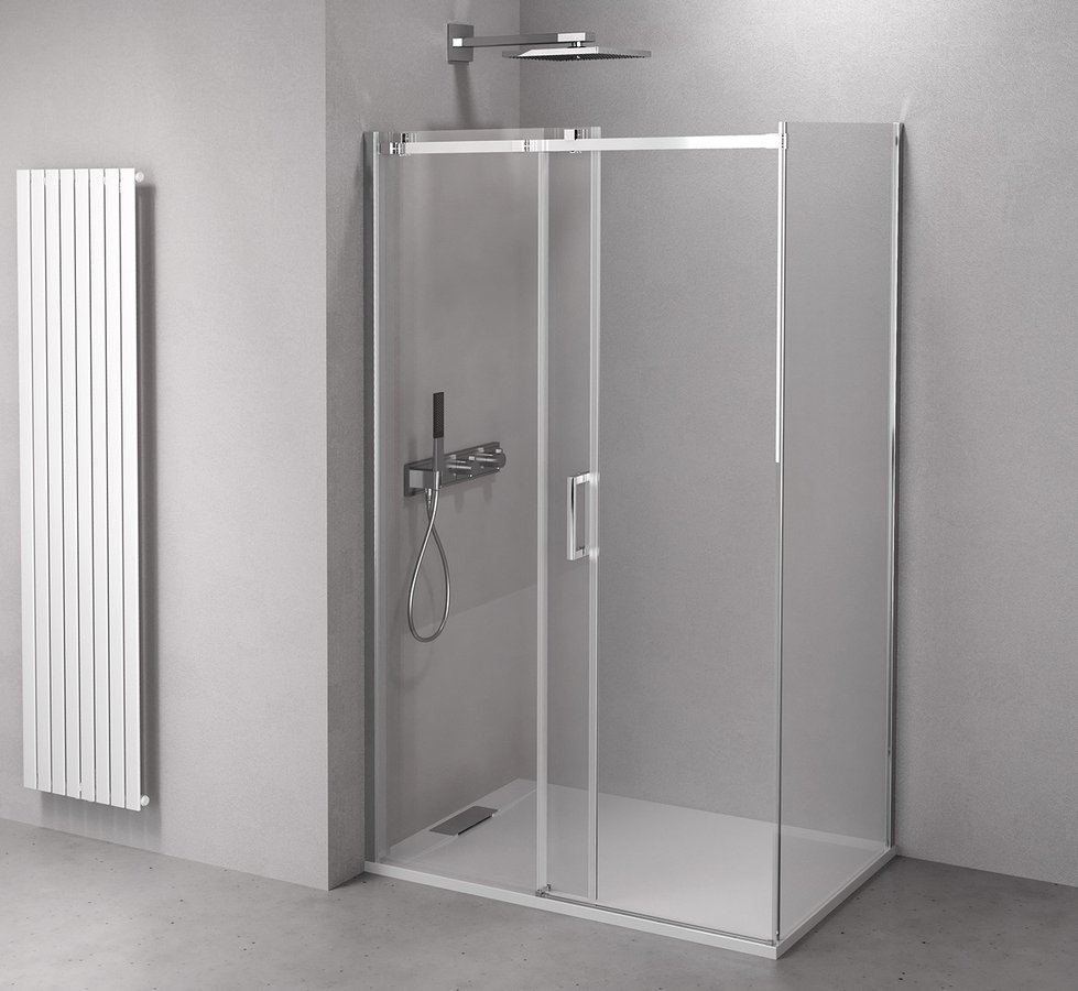 Darmowa Dostawa - Ścianka prysznicowa 80 cm chrom połysk/szkło przezroczyste Polysan Thron Line TL3080