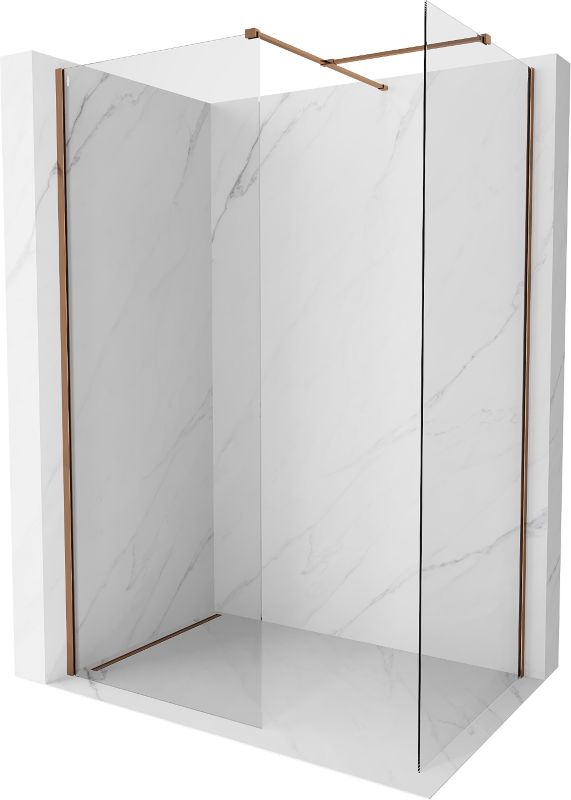 Ścianka prysznicowa walk-in Mexen Kioto-X różowe złoto 120 x 100 cm 800-120-202-60-00-100-X 1 szt.