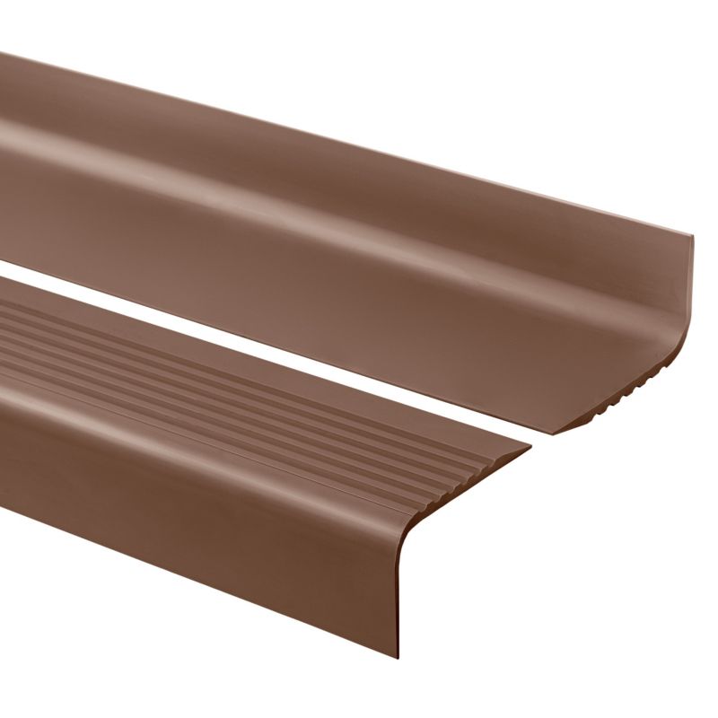 Profil schodowy PCV 70x40 mm QUEST, antypoślizgowy nosek schodowy - 150 cm, brązowy