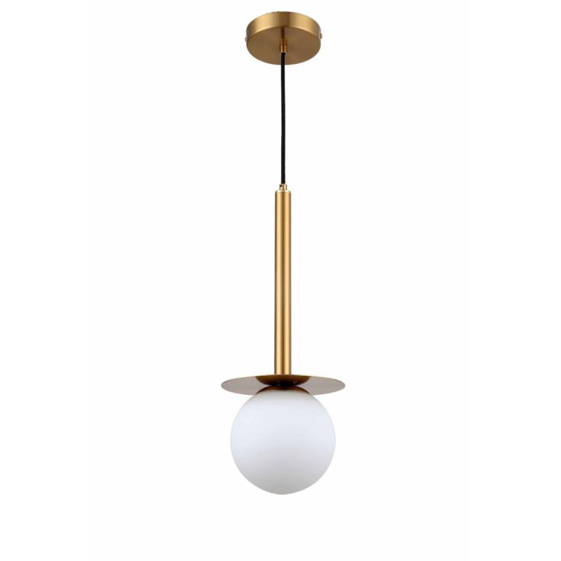 Lampa sufitowa wisząca Light Prestige Roma 5312 złoto-biała szerokość 18 cm 1xE14 x 40W 1 szt.