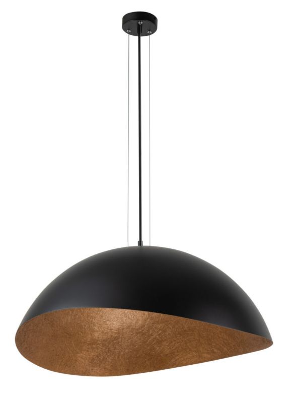 Lampa wisząca Sigma Lighting Solaris 3660 czarno-miedziana dekoracyjna 1xE27 x 1 szt.