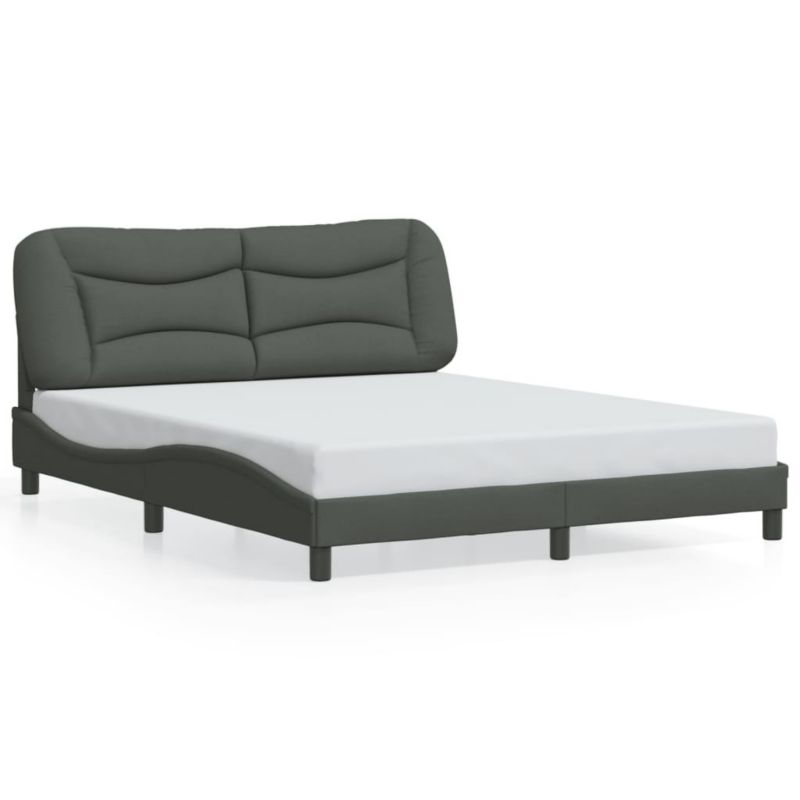 Łóżko tapicerowane WaszeMeble 160x200 cm ciemnoszara WM-3207780 1 szt.