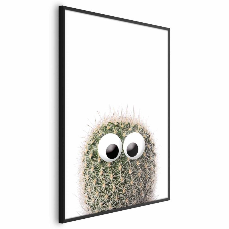 Plakat Artgeist Kaktus z oczami 60x90 cm z ramą czarną 1 szt