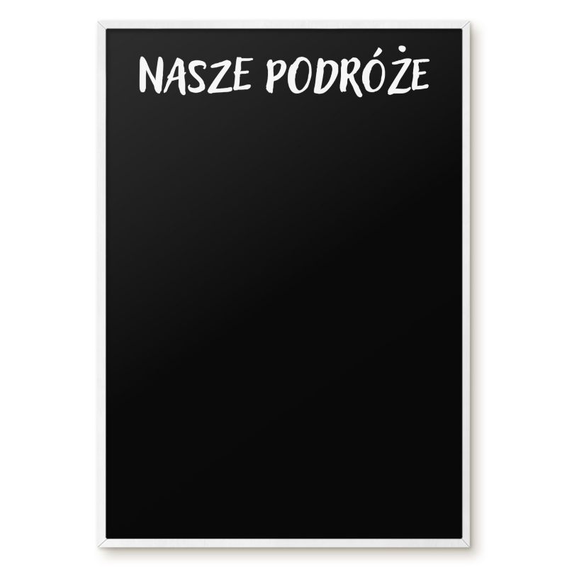 Tablica Na Magnesy Tulup 70x100 cm Nasze podróże 5 - Biała rama Do salonu, sypialni 1 szt.