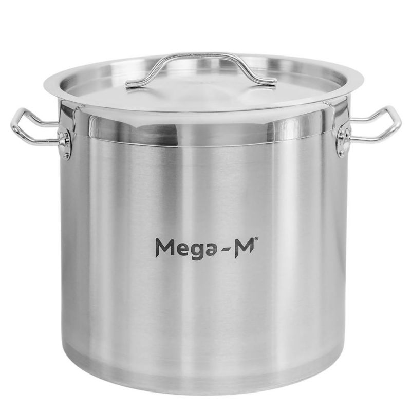 Garnek Mega-M PRO uniwersalny gastronomiczny wysoki stal nierdzewna z pokrywką 17l 1szt.