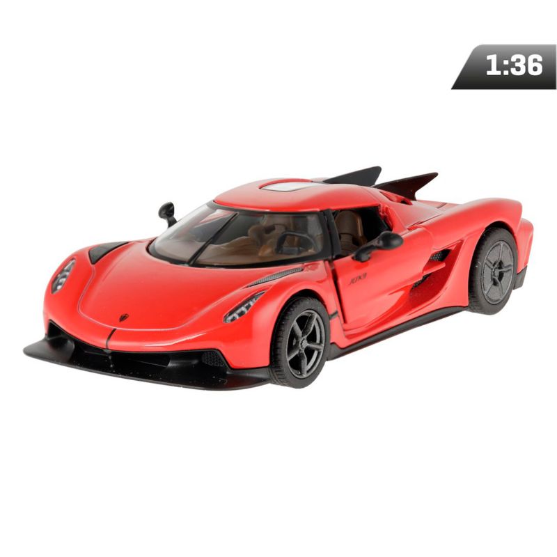 Model 1:36, Koenigsegg Jesko Absolut, czerwony, Carmotion, 1 szt