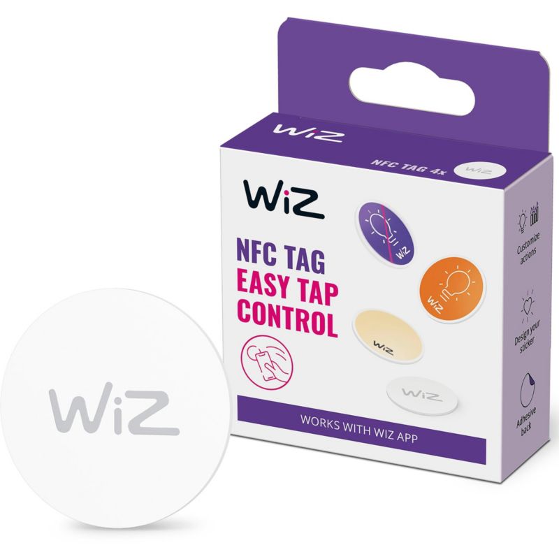 Tag NFC WiZ Znacznik Inteligentny Smart WiFi Bluetooth Aplikacja 4 szt