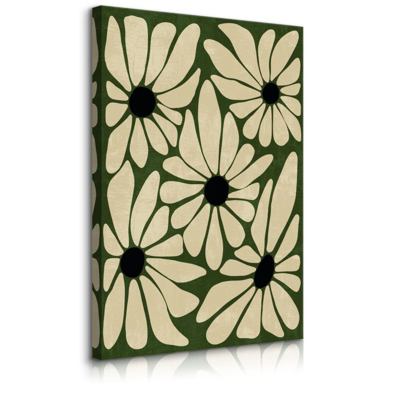 Obraz Muralo Do Salonu Beżowe Kwiaty Abstrakcja Natura Styl Boho 20x30 cm 1 szt.