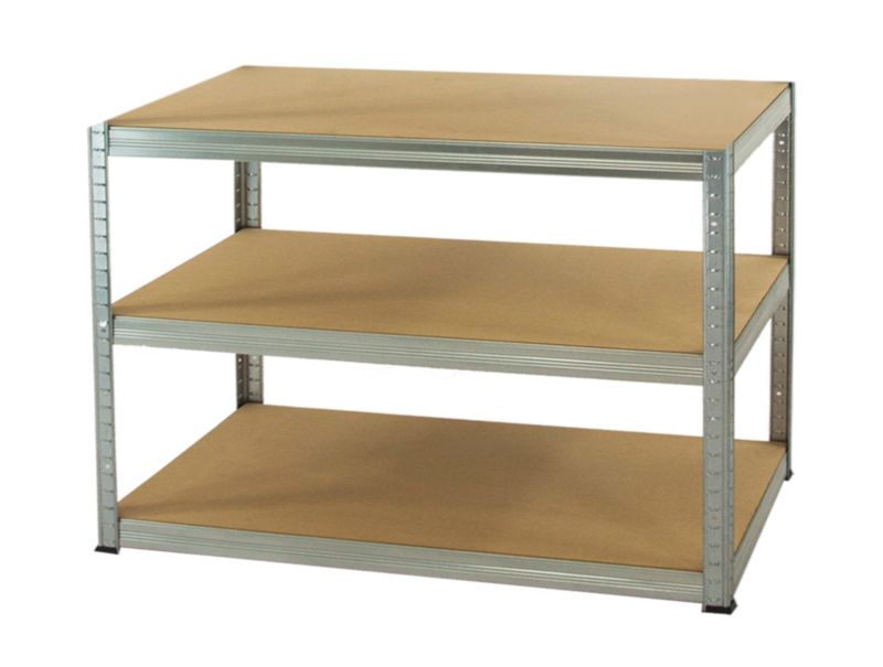 Regał metalowy MODO24 magazynowy warsztatowy ocynkowany helios 90x180x30cm 3 półki po 175 kg 1 szt.