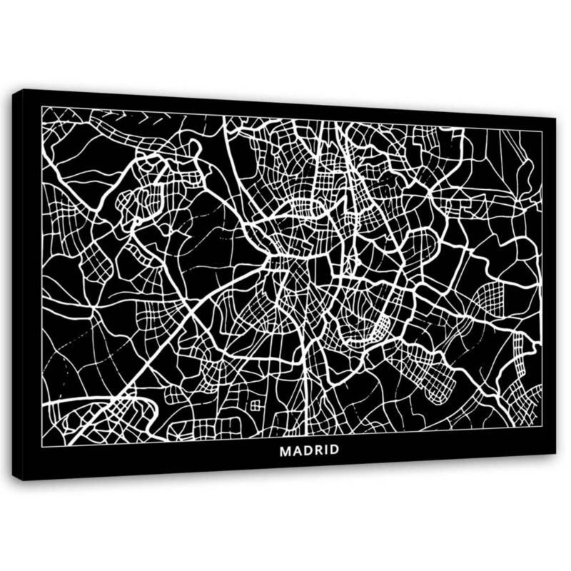 Obraz Feeby Madryt - plan miasta 45x30cm 1szt