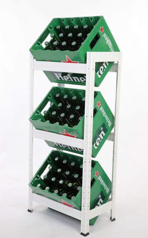 Regał metalowy na skrzynki MODO24 107 x 50 x 30 cm biały 1 szt.