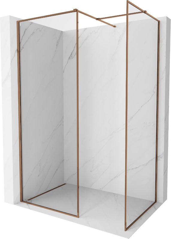 Ścianka prysznicowa walk-in Mexen Kioto-F różowe złoto 155x110 cm 800-155-202-04-60-110 1 szt.