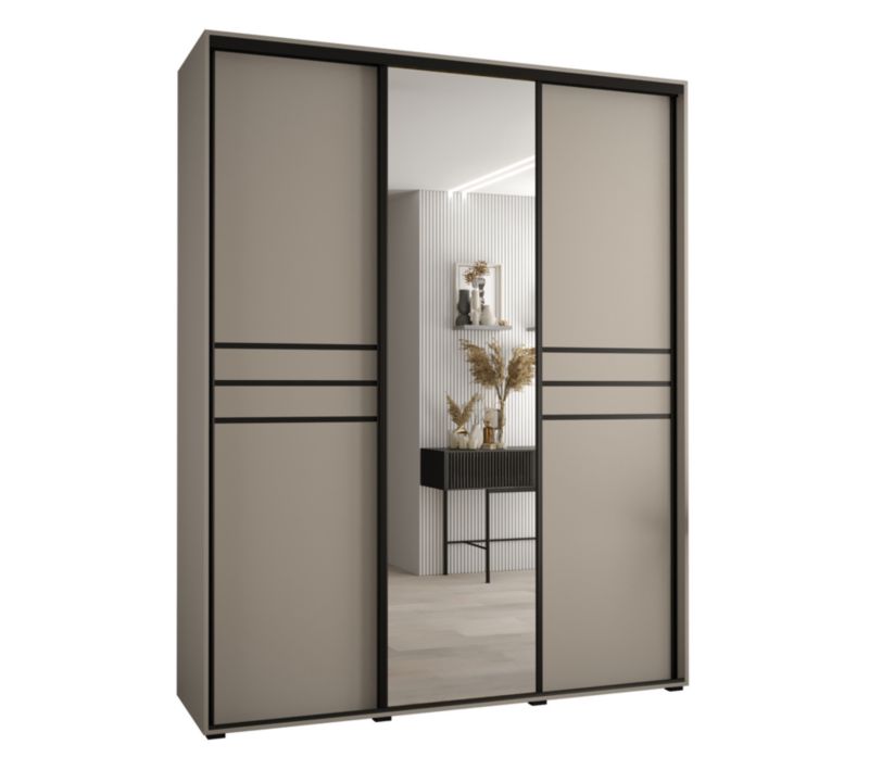 Szafa przesuwna Abiks 60 wysoka Dakota 11 200 kaszmir+kaszmir+czar 1 szt