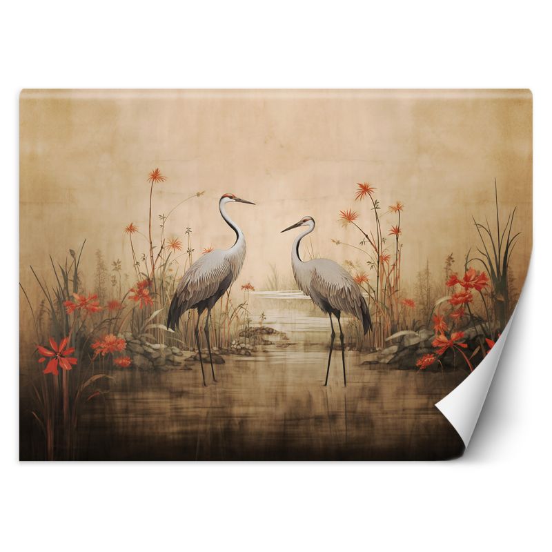 Fototapeta Feeby Żurawie nad jeziorem 150x105 1 szt