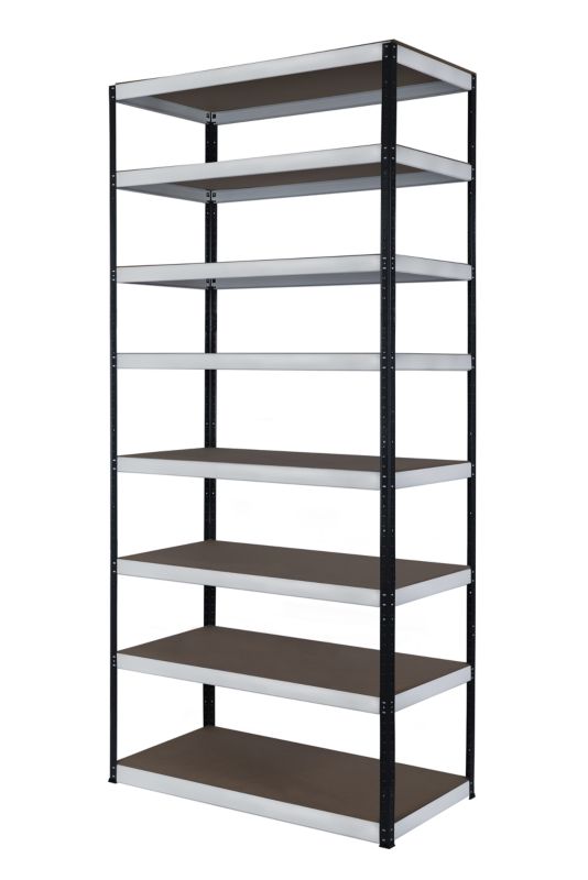 Regał metalowy MODO24 magazynowy grafitowo-biały helios 270x120x40cm 8 półek po 400 kg 1 szt.