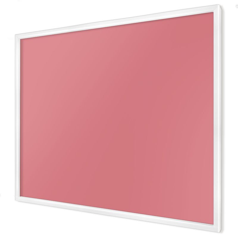 Tablica magnetyczna do salonu Wallfluent 80x60 Kolor łososiowy w białej ramie 1szt