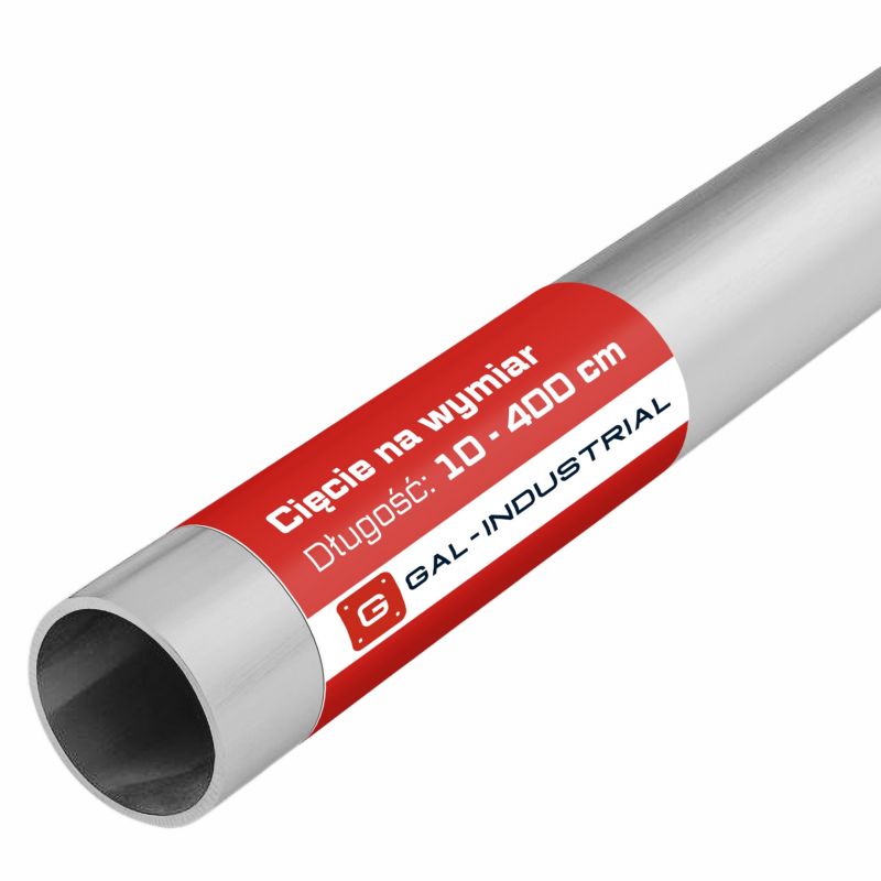 Rura Aluminiowa Okrągła GAL-INDUSTRIAL 40x2mm fi 40 190cm Rurka Aluminium+Cięcie na wymiar 1 szt.