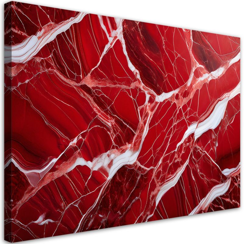 Obraz na płótnie Feeby Czerwony Marmur Kamień Glamour 90x60cm 1szt