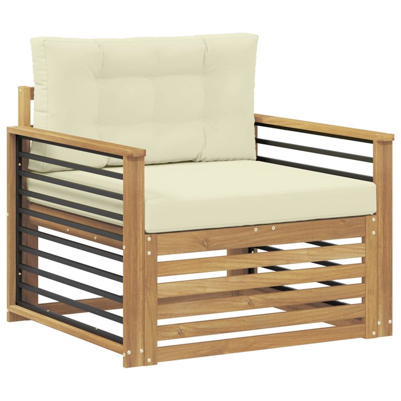 Sofa ogrodowa WaszeMeble z akacji biała z poduszkami WM-3439147 1 szt.