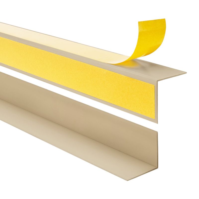 Kątownik twardy samoprzylepny PCV 50x20mm QUEST, Listwa Kątowa do Narożników Wewnętrznych -150 cm, beżowy, 1 szt.
