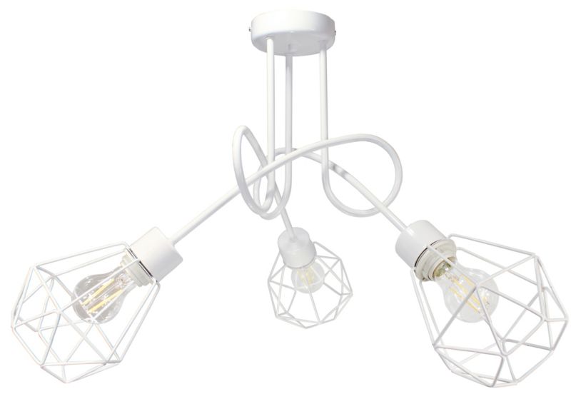 Lampa DECORI Edison Max 3 Diamond Biały, 1 szt